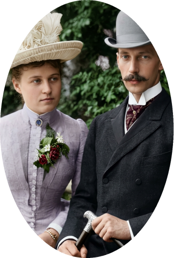 Grand Duke Pavel Alexandrovich with his first wife Princess Alexandra.